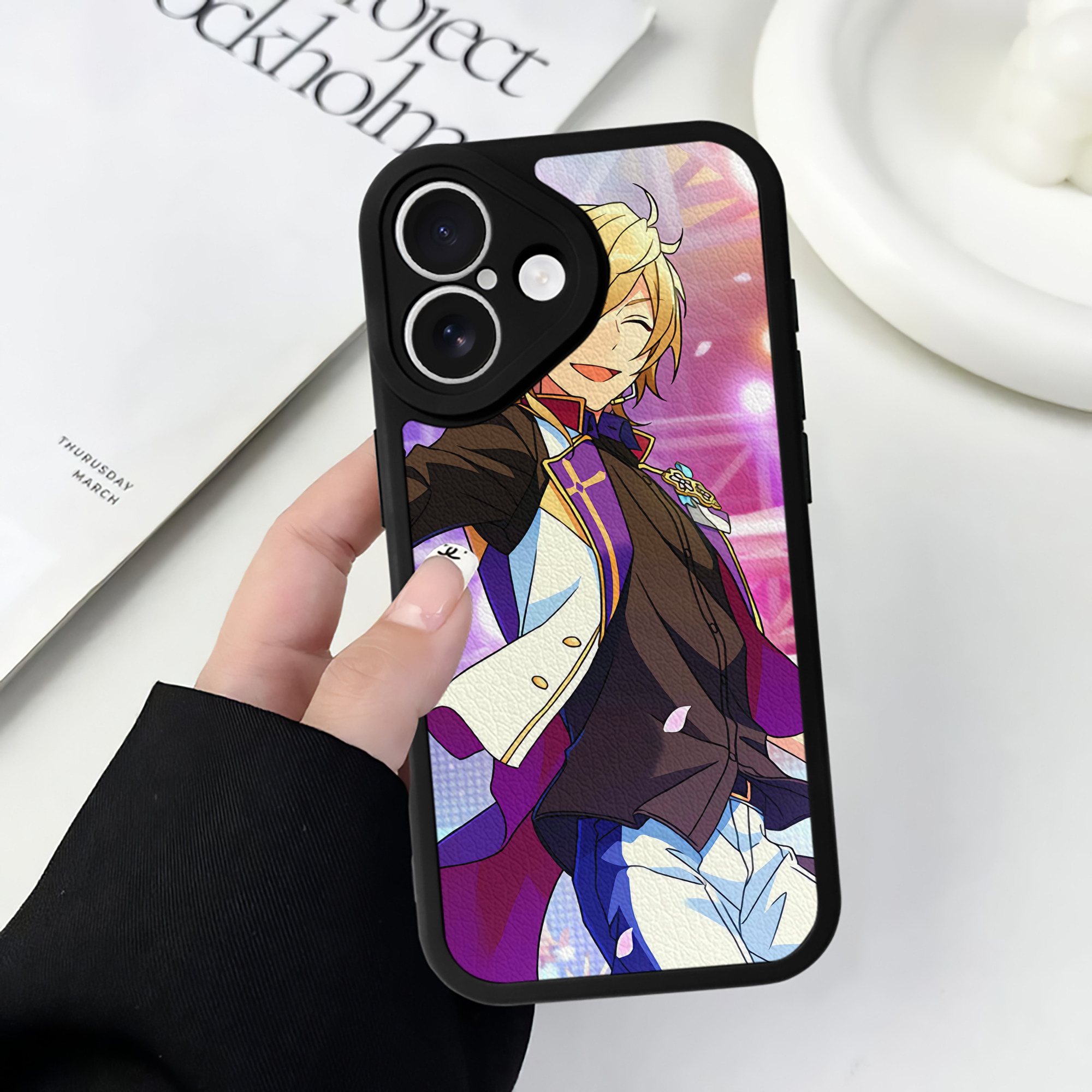 （画像用） あんさんぶるスターズ! Ensemble Stars 【iPhone 16シリーズ対応】シリコンスマホケース（レザー調） 材質：シリコン